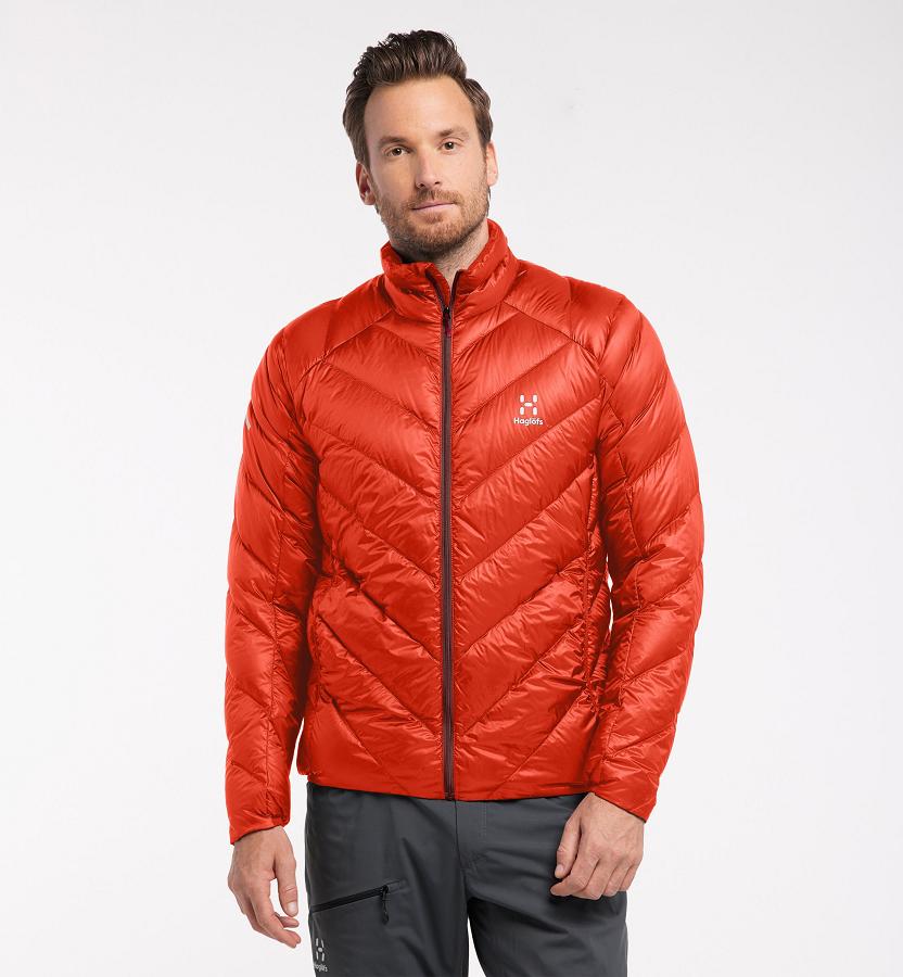 Haglöfs L.I.M Essens Down Jacket Red For Mens WOGNJ7348 Australia